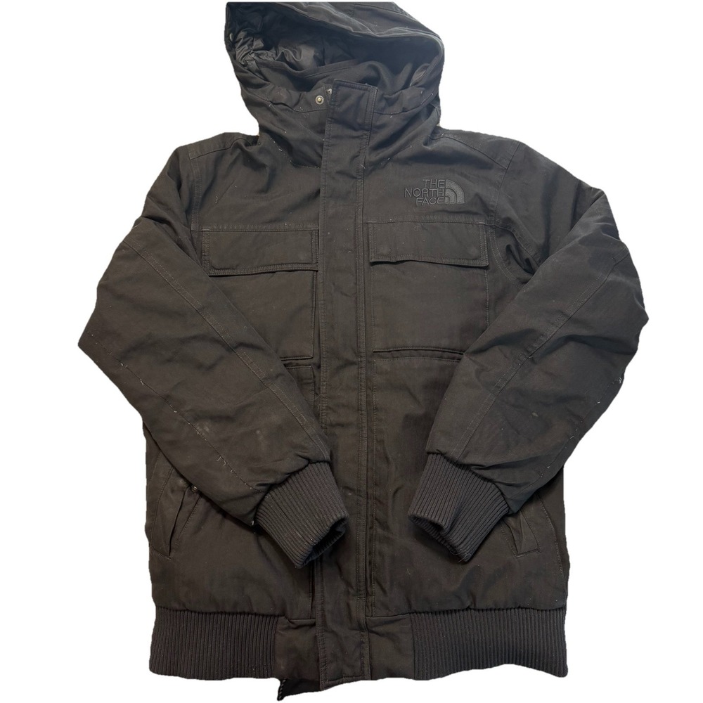 The North Face McMurdo Bomber Jacket Black HyVent Hooded Mens Small